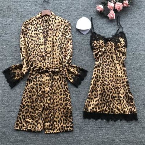 Drowsy Leopard Pajamas Set - Leopard 5 / L
