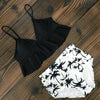 Glamorize Sexy High Waist Bikini Swimwear - Black & White / S