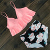 Glamorize Sexy High Waist Bikini Swimwear - Pink / S