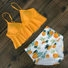 Glamorize Sexy High Waist Bikini Swimwear - Yellow pineapple / S