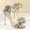 Trendy Strappy Buckle Sandals - Silver / 4.5