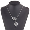 Two Leaves Pendant Clavicle Necklace